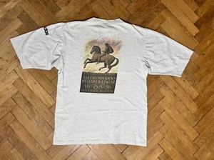80’s Adidas Grey 1956 Stockholm Olympic Games T-Shirt S Very Oversized - Picture 1 of 12