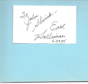 FALLECIDO CONDE HOLLIMAN FIRMADO 3 X 5" TARJETA ÍNDICE "MUJER POLICÍA" ACTOR - Imagen 1 de 1