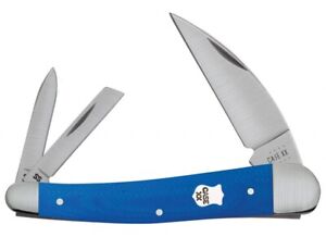 Case xx Seahorse Whittler Knife Blue G-10 Satin 16747 Stainless Pocket Knives