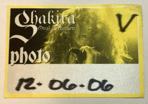 Shakira orale Fixierung funktioniert, Foto Backstage Typ Konzert Pass 12-06-06 WPA-1 - Bild 1 von 2