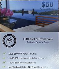 $50 Hotel Gift Card for Travel Certificate Voucher