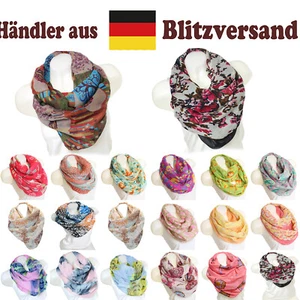 Glamexx24 Damen schal mit Mustermix im Blumendesign Ethno muster Langschal Loop - Bild 1 von 27
