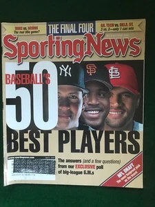 Sporting News 5. April 2004 mit den 50 besten Spielern von Baseball auf dem Cover! - Bild 1 von 3