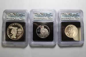 1982 D/S Washington Half Elizabeth Jones 1983 S Olympic Special Edition ICG PF69 - Picture 1 of 7