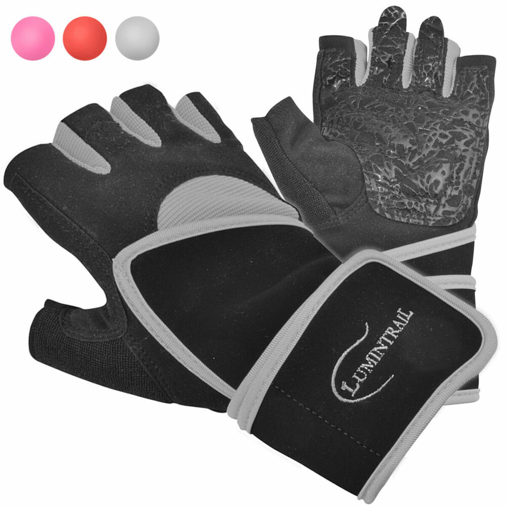 Lumintrail Half-Finger Sports Exercise Gloves Anti-Slip Gel Padding Wrist Wrap