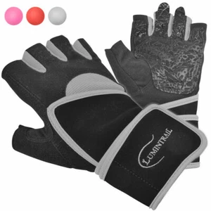 Lumintrail Half-Finger Sports Exercise Gloves Anti-Slip Gel Padding Wrist Wrap - Picture 1 of 6