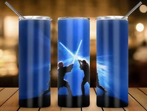 Jedi Battle Star Wars 20oz Coffee Travel Tumbler Insulated Cup with Lid & Straw - Picture 1 of 1