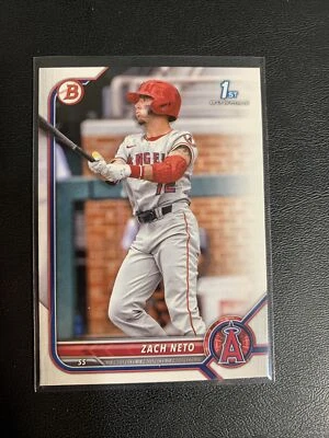2022 Bowman Draft Zach Neto 1st Bowman Los Angeles Angels  - Image 1 of 2