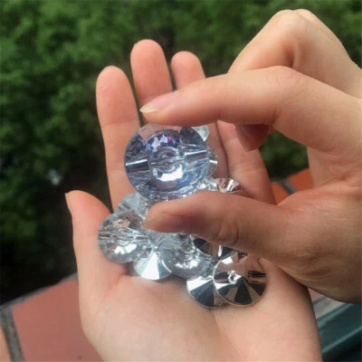 20-pack Acrylic Rhinestone Button Faceted Round Crystal Sewing Craft Decoration - Image 1 of 4