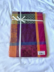 Multi Color Jacquard Cotton French Tablecloth NWT - Picture 1 of 6