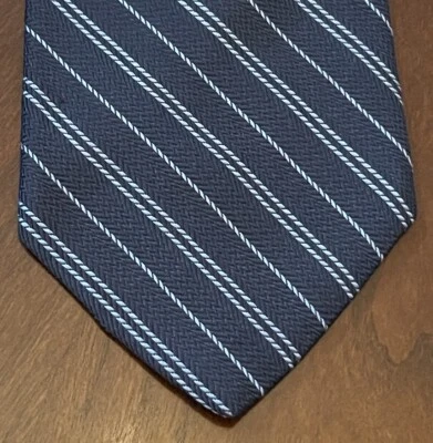 Corbata de cuello vintage Brooks Basics azul 100 % seda para hombre hecha en EE. UU. Foto 1 de 4