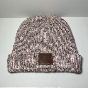 Love Your Melon Beanie Stocking Cap Burgundy & White Made In USA Winter Hat - Picture 1 of 9