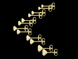 585 ECHT GOLD *** Zirkonia Ohrstecker 1 Paar wählbar in 2-3-4-5-6-7 mm Ø - Bild 1 von 10