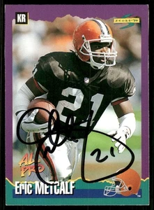 1994 Score ERIC METCALF Signed Card autograph auto BROWNS FALCONS - Picture 1 of 1