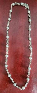 CHOEN 925 STERLING SILVER BEADS AND KNOTS NECKLACE. 27.5/29. 60GRS. MEXICO - Picture 1 of 10