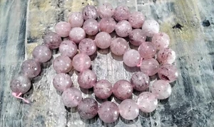 Natural Brazillian Strawberry Quartz, 10mm, Apprix, 40pce Free postage. Oz - Picture 1 of 5