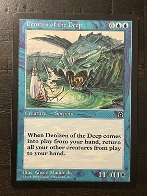 Denizen of the Deep # Rare Portal Second Age MTG Light Play - Image 1 of 2