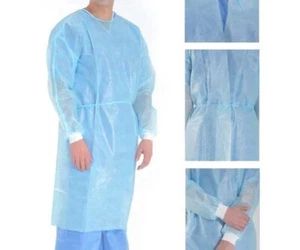 10er Pack MaxCare XL Universal dreilagig PSA Überzugskleider mit Strickbündchen, Schnürung hinten - Bild 1 von 3