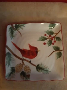 Plato cuadrado Maxcera Piña Cardenales 11,25" - Imagen 1 de 3