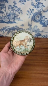 Presse Carta Baccarat In Cristallo Con Decorazione Di Cane Da Caccia Millefioris - Foto 1 di 8