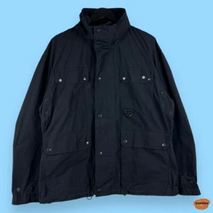 DIESEL Techno Popelin Jacket Black Mens Large Technical Utility Outdoor Walking - Picture 1 of 17