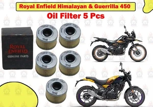 Royal Enfield "Guerrilla & Himalayan 450 Combo pack of 5 pcs Oil Filter" - Foto 1 di 7