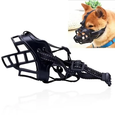 Muselière Chien Baskerville Réglable Anti-Aboiement Respirant Sangle Universelle - Photo 1/2