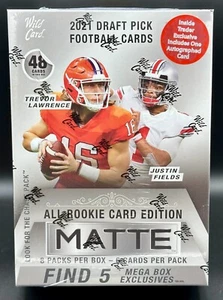 2021 Wild Card Matte Silver Football Mega Box Sealed Auto Insider Exclusive 🏈 - Picture 1 of 6