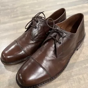Salamander France Brown Leather Cap Toe Oxfords Women's size 40 vintage NWOT - Picture 1 of 10