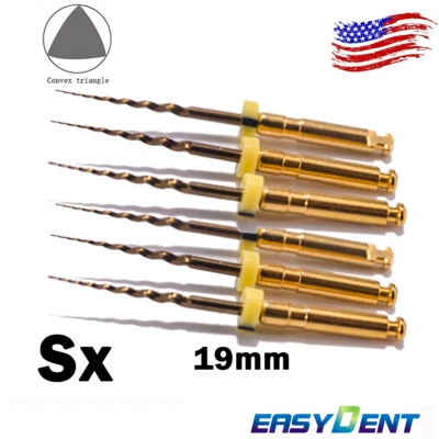 EASYINSMILE 6Pcs Dental endo files NITI rotary Files X-Pro taper Gold SX Endodontic Files
