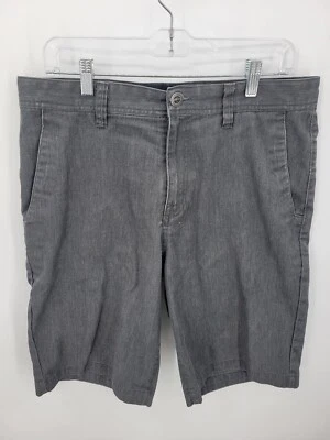 Volcom Shorts Mens 33 Gray Flat Front Casual Bermuda Chino Outdoor Skater Beach - Image 1 of 4