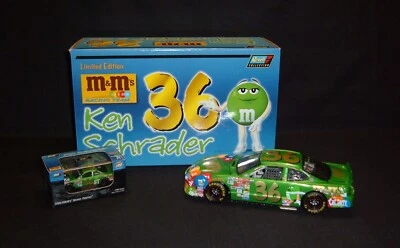 Ken Schrader Revell #36 M&M's Green 2000 Pontiac Grand Prix Bank Set - Image 1 of 4
