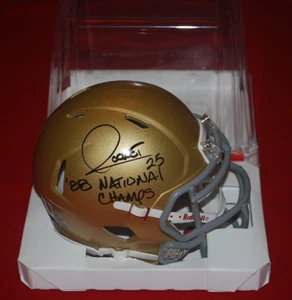 RAGHIB ROCKET ISMAIL Signed NOTRE DAME Mini Helmet Beckett COA 2W820416 - Picture 1 of 3