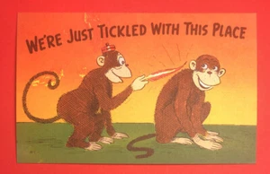 Comic 1940's Linen PC ~ We’re Just Tickled With This Place - Picture 1 of 2