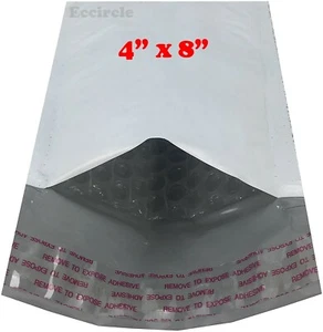50pcs 4x8 Poly Bubble Mailers Shipping Bags Mailing Padded Self Seal Envelope - Bild 1 von 2