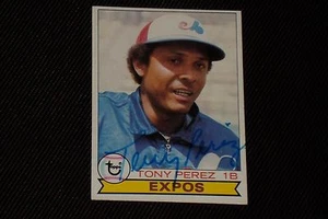 HOF TONY PEREZ 1979 TOPPS SIGNED AUTOGRAPHED CARD #495 MONTREAL EXPOS - Picture 1 of 1