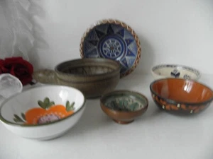 Lotto 6 ciotole ceramica collezione dipinte a mano tutte diverse casa di campagna - Foto 1 di 8