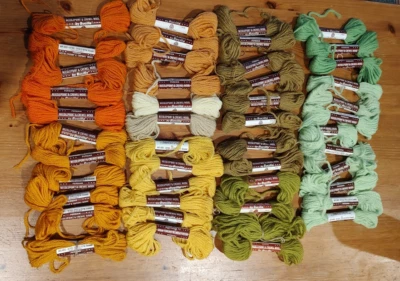 47 Skeins VTG Bucilla Needlepoint Crewel 100% Wool Persian Yarn 3ply New & Used - Image 1 of 4