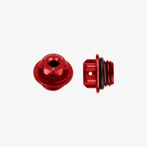 Bonamici M20x2.5 Red Aluminium Oil Cap to fit Kawasaki Ninja 250 / 400 - Picture 1 of 2