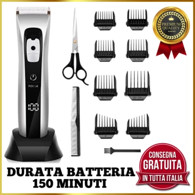 Tagliacapelli Professionale regola barba rasoio taglia capelli elettrico titanio - Immagine 1 di 4