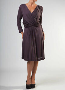 Great Plains @ French Connection  Draped Dress in Black or Grape Size 10 