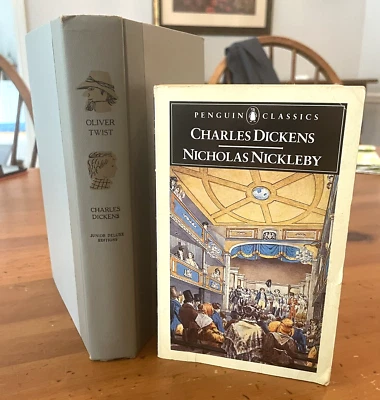 Dickens: Oliver Twist Junior Deluxe Edition HC 1956 & Nicholas Nickleby PB 1978 - Imagem 1 de 4