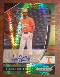 2020 Panini Draft Picks #PDP-59 Alerick Soularie Green Yellow Hyper Prizm Auto - Picture 1 of 1