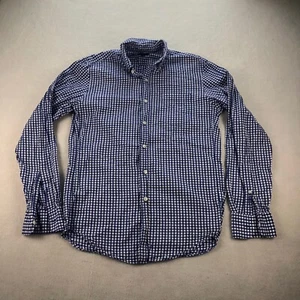 J Crew Hemd Herren Small Blau Weiß Gingham Kariert Langarm Button Down Freizeit - Bild 1 von 10