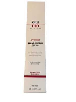 Elta MD UV Sheer Broad Spectrum SPF 50+ 3oz  Brand New, Fresh  Expires: 1/2028 - Image 1 of 2
