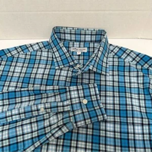 Peter Millar Summer Comfort Poliéster Azul Cuadros Manga Larga Talla Grande - Imagen 1 de 6