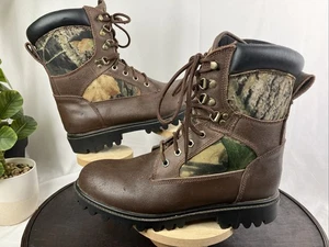 Winchester Hunting Boots Mens Size 9 Camo Leather 200 Gram Thinsulate - Picture 1 of 10