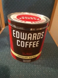 Lata de café EDWARDS 4lB vintage con tapa - Imagen 1 de 9