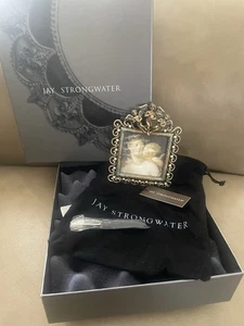 NEW Jay Strongwater Bronze Tone Crystals Cherubim Angels 2000 Picture Frame NIB - Picture 1 of 7