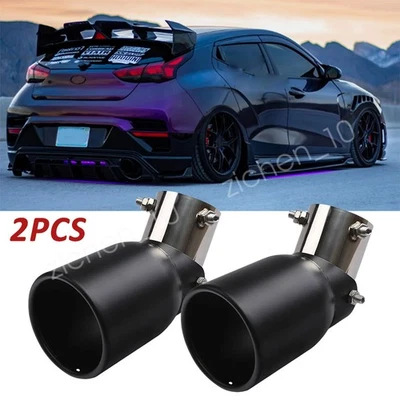 2X For Hyundai Veloster N Car Exhaust Pipe Tip Rear Tail Throat Muffler 1.5-2.1" Foto 1 de 4